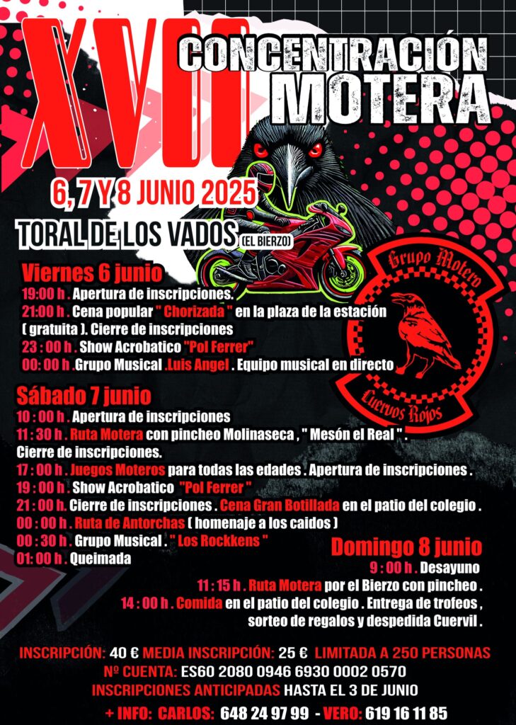 concentracion motera en toral de los vados