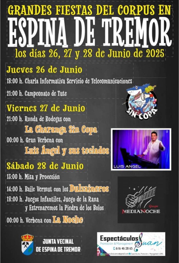 grandes fiestas del corpus en la espina de tremor