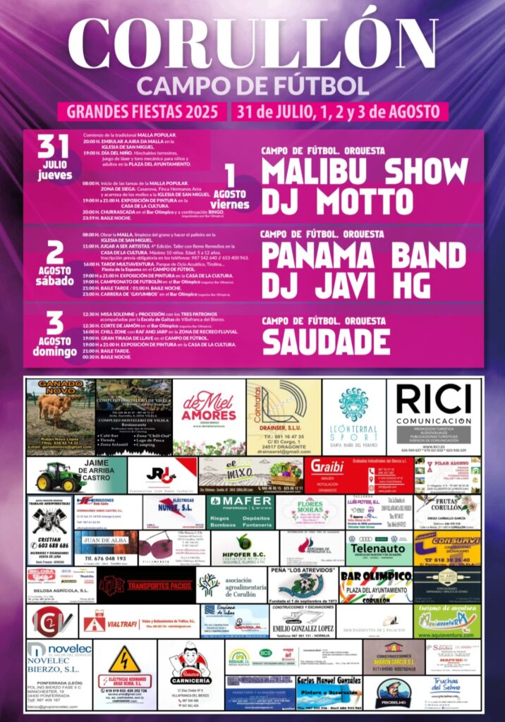 FIESTAS DE CORULLON 2025