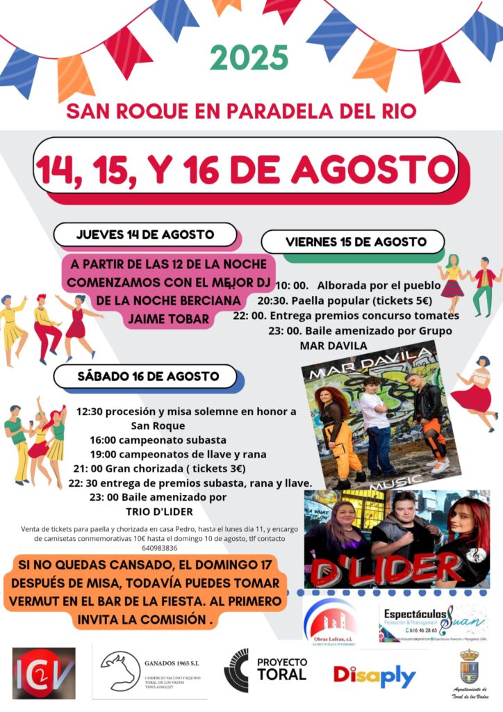 Fiestas de san roque en paradela del rio