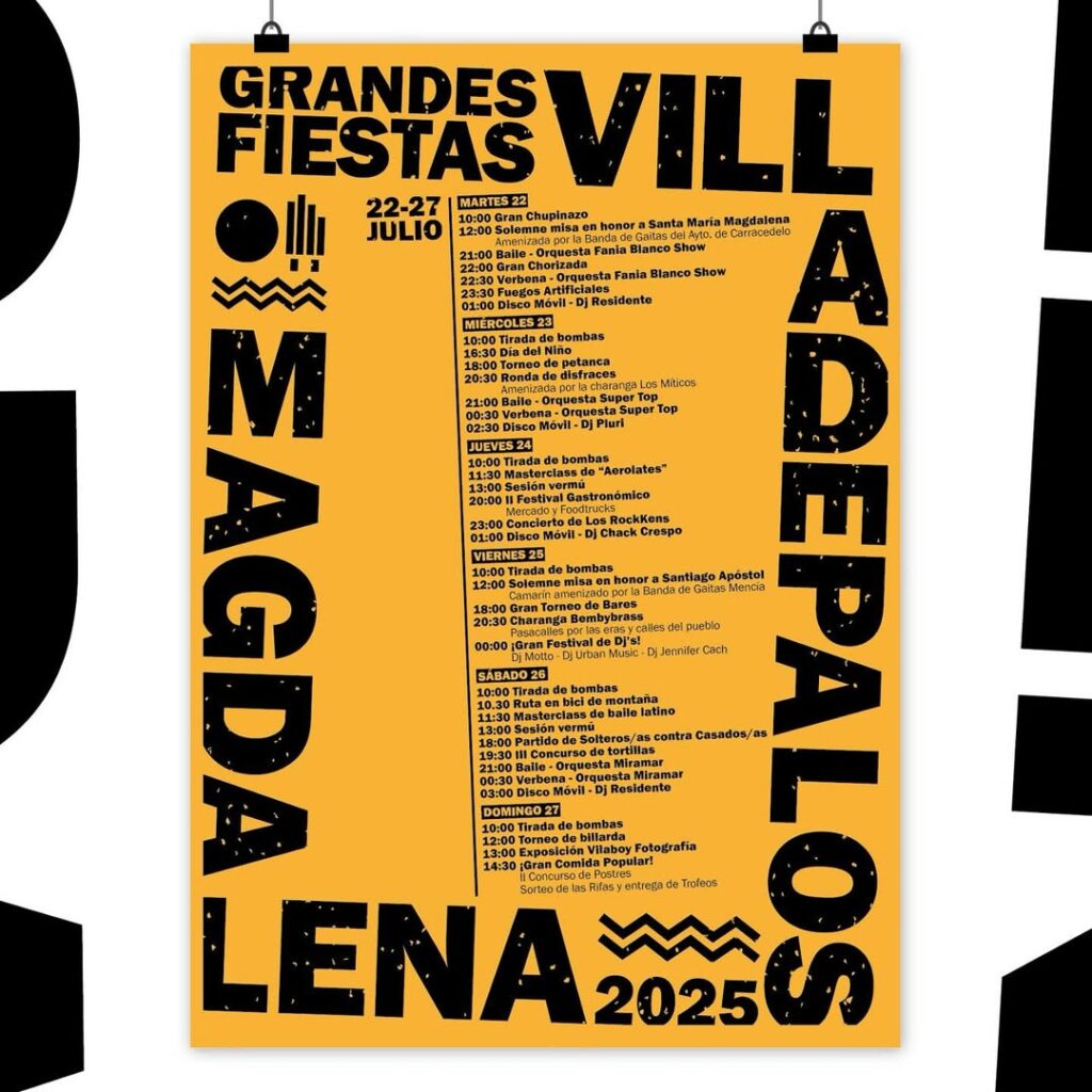 cartel fiestas de villadepalos 2025