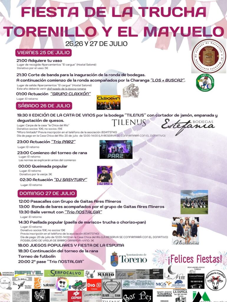 fiesta de la trucha en torenillo y el mayuelo