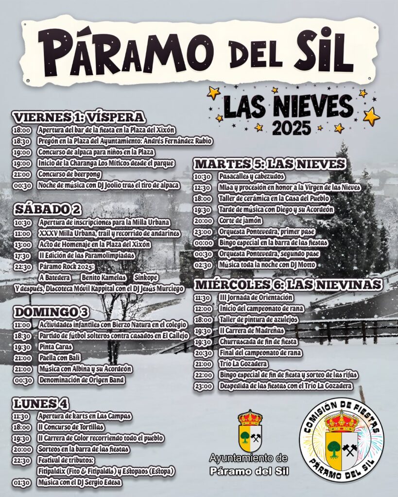 fiestas de paramo del sil 2025
