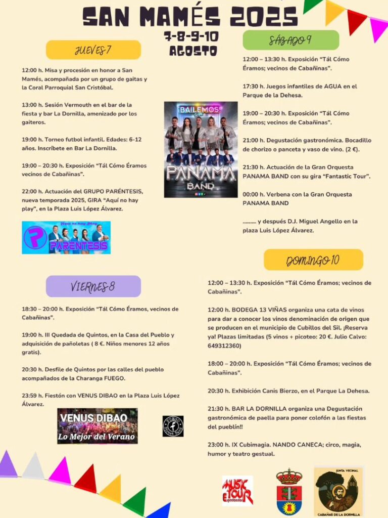 fiestas en cabañas de la dornilla 2025