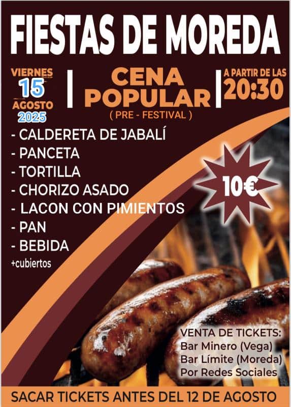 fiestas moreda cena