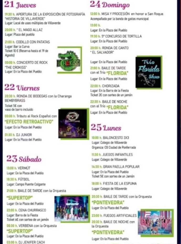 Fiestas en VILLAVERDE de la Abadía