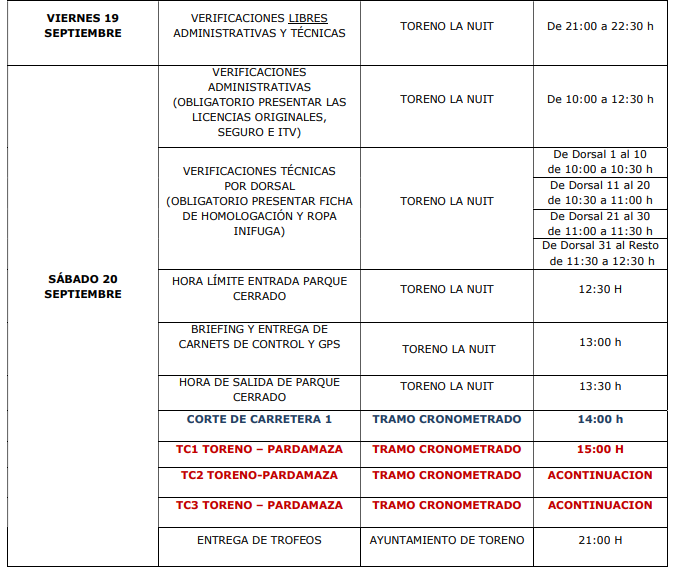 cap horarios toreno