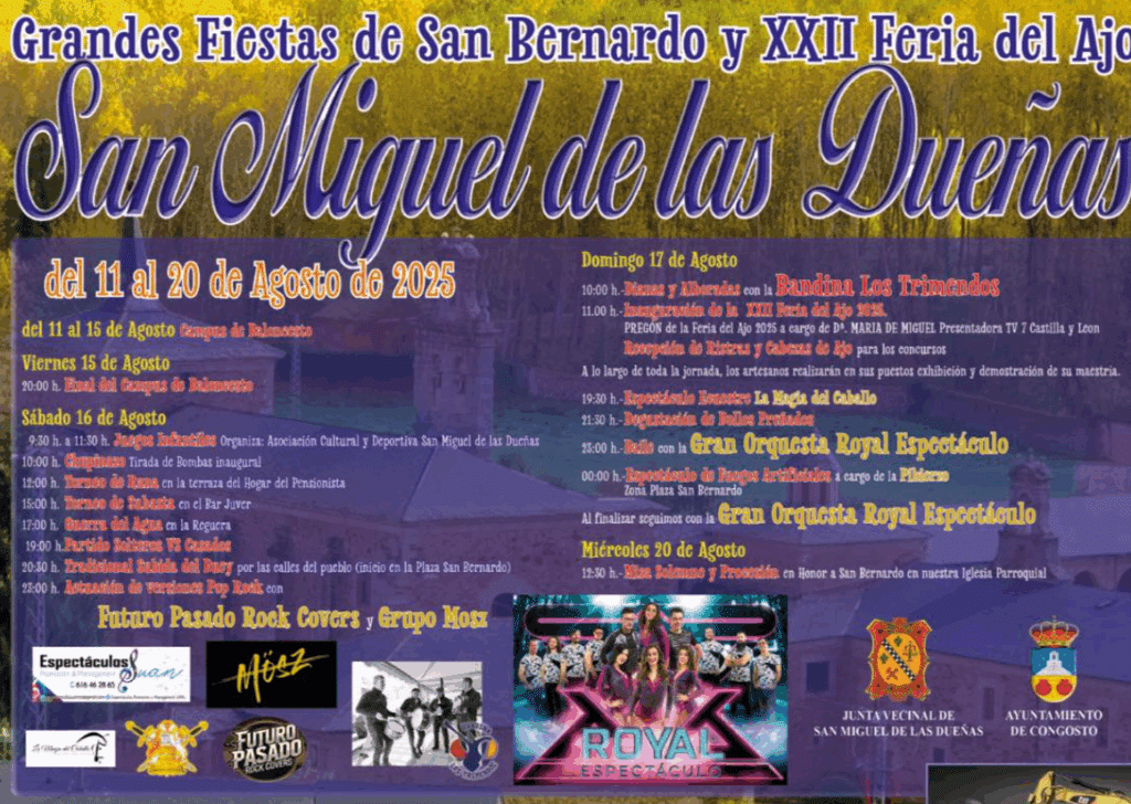 fiestas de san miguel de las dueñas 2025