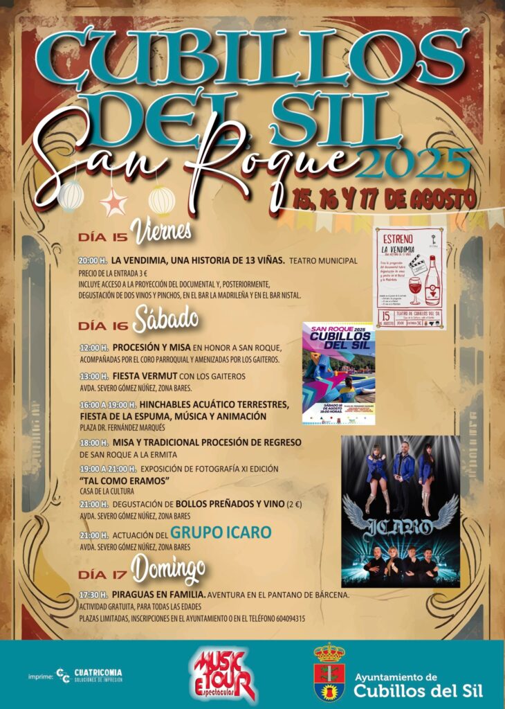 fiestas de san roque en cubillos del sil