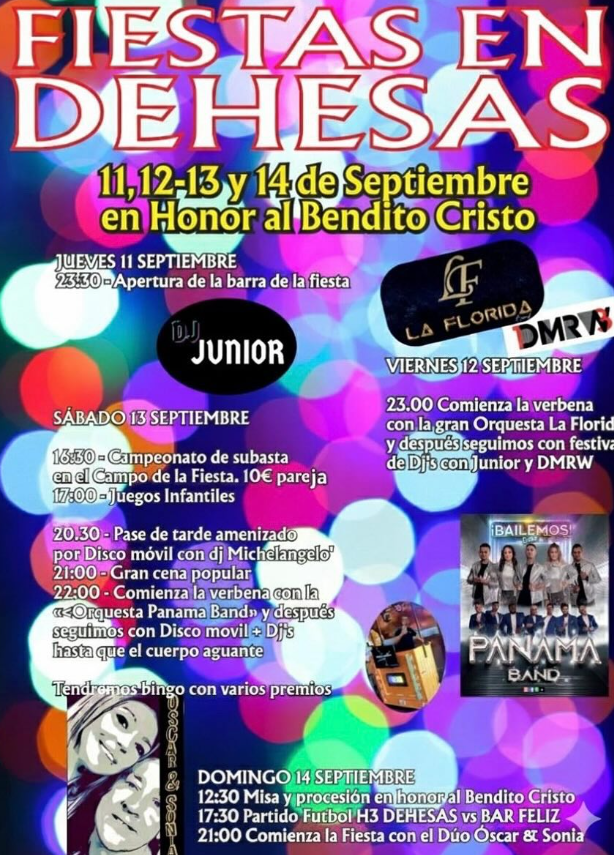 FIESTAS EN DEHESAS EN HONOR AL BENDITO CRISTO
