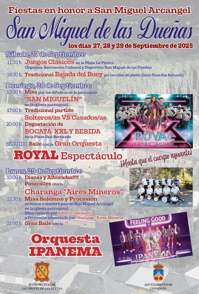 fiestas en san miguel de las dueñas 2025
