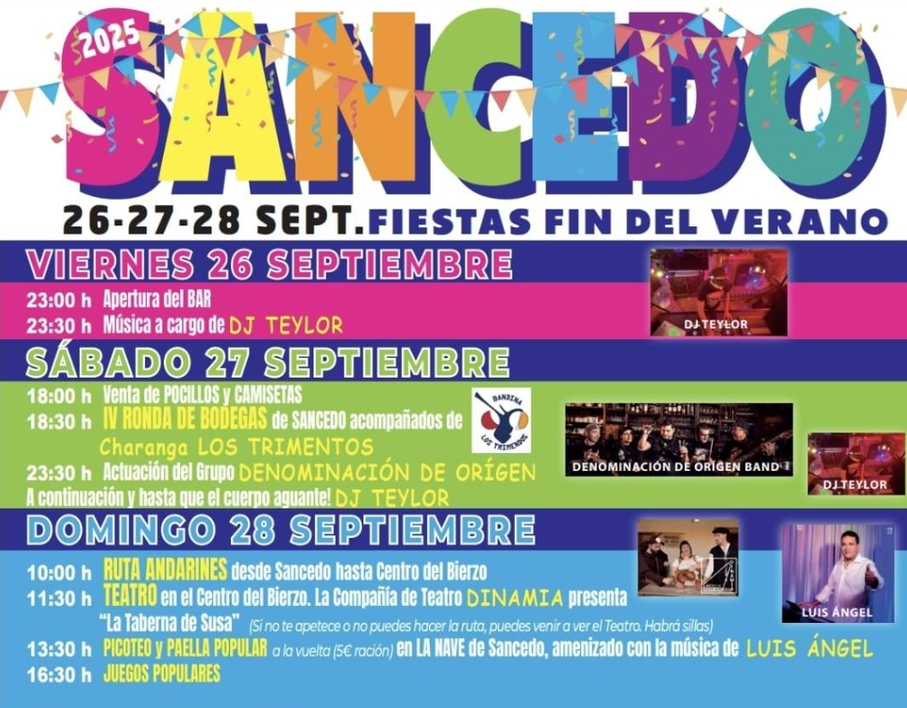 fiestas en sancedo 2025