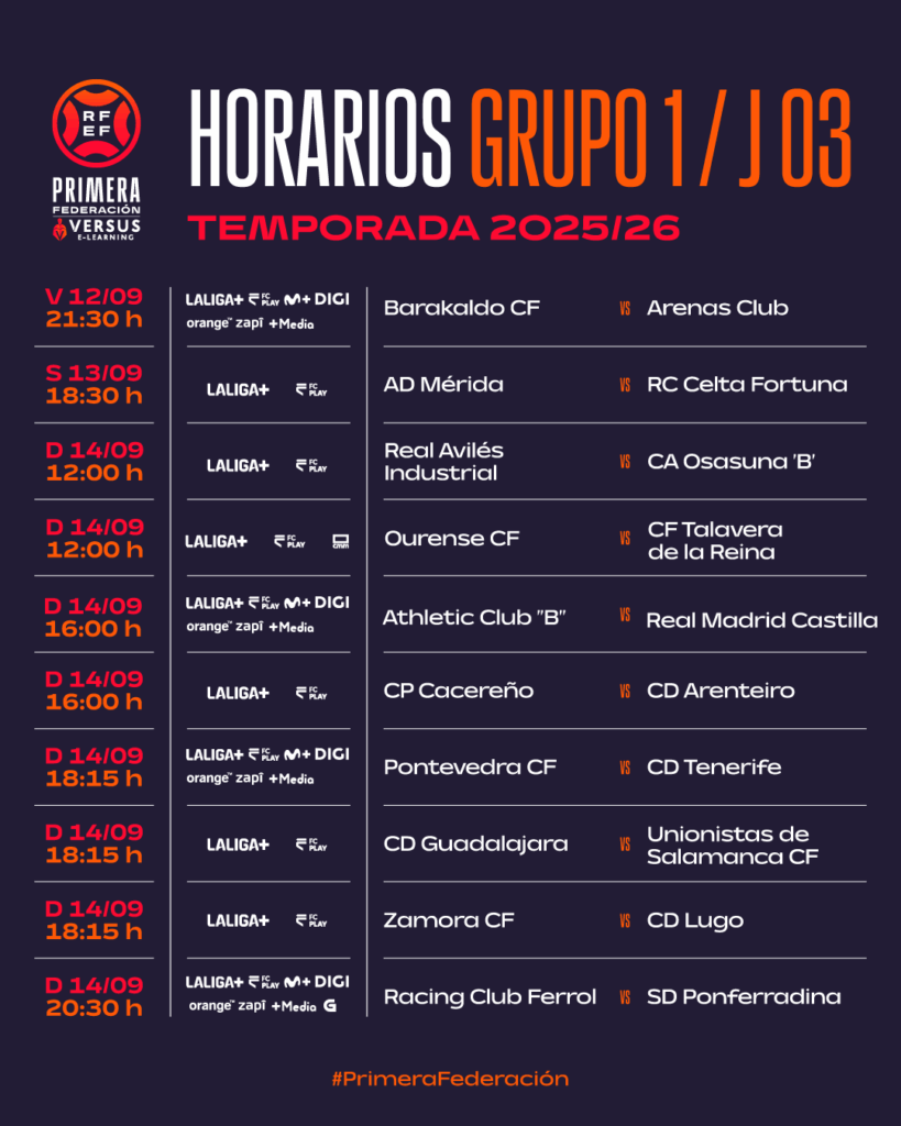 horarios jornada 3