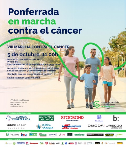 marcha contra el cancer en Ponferrada