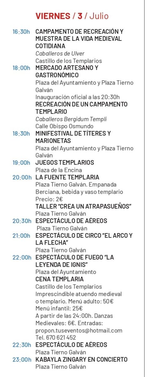 noche templaria 2026 3jul