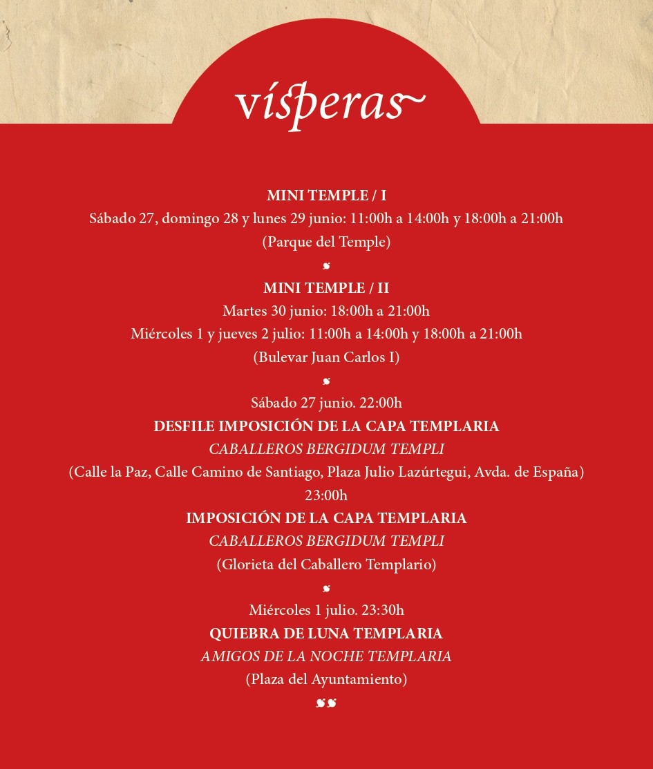 noche templaria 2026 visperas