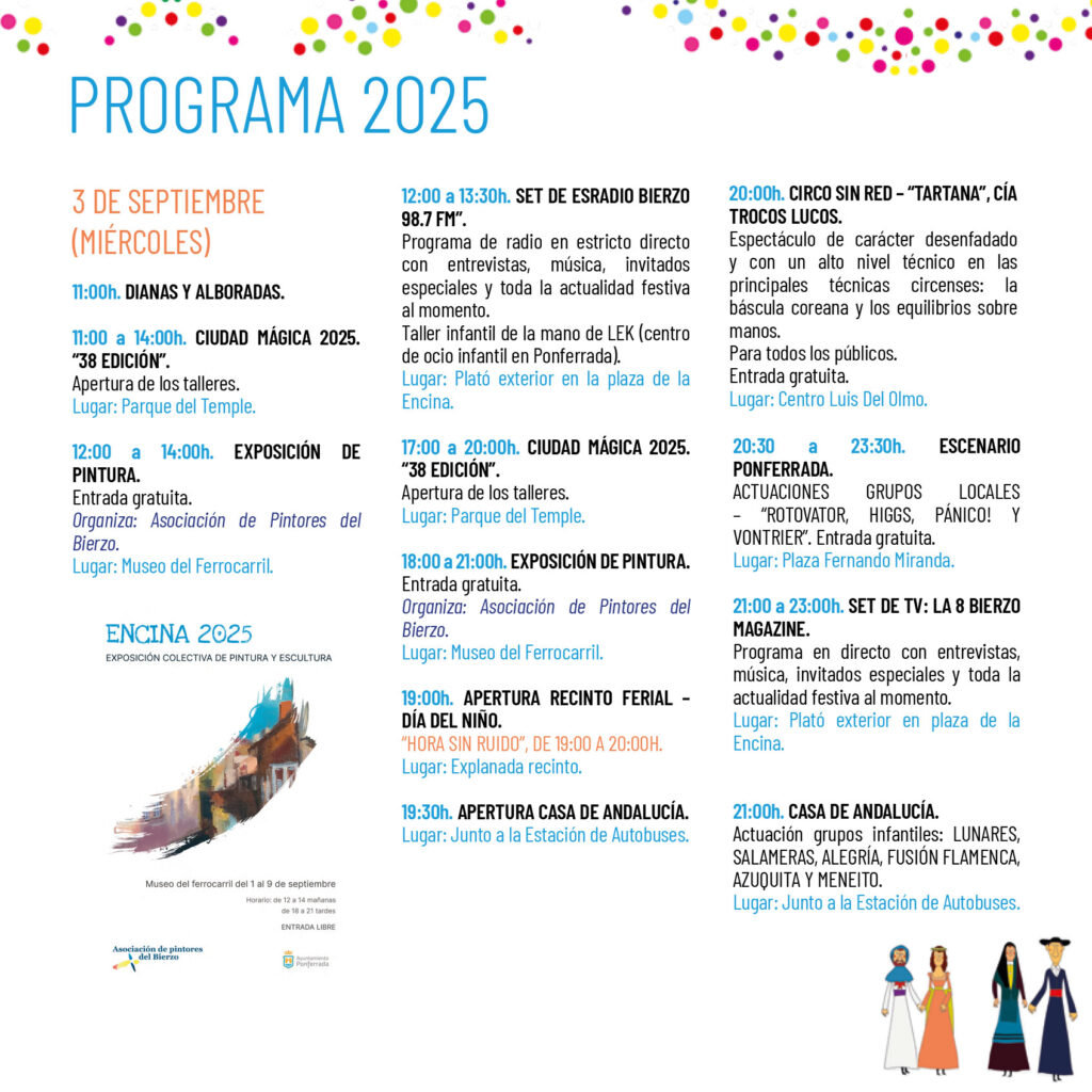 programa 3 septiembre