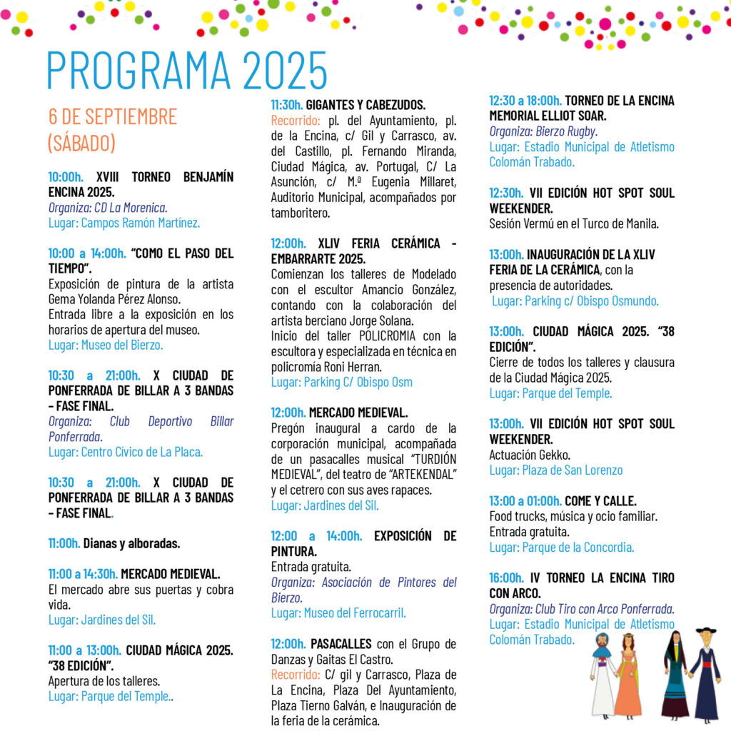 programa 6 septiembre encina