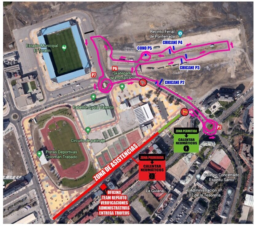mapa carrera de campeones ponferrada 2025