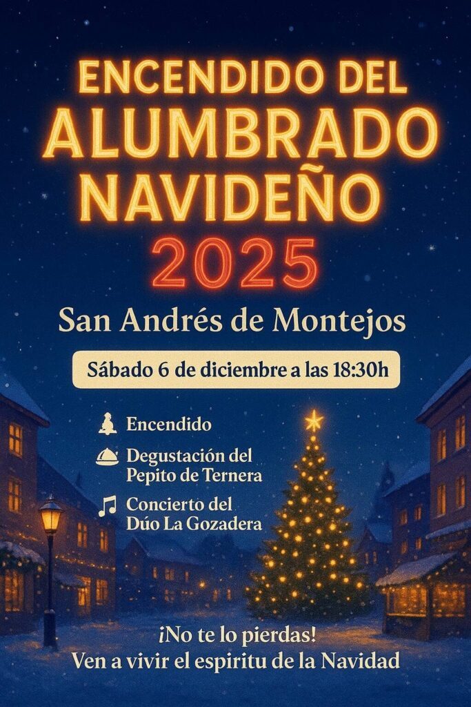Encendido del Alumbrado en San Andrés de Montejos 2025 cartel