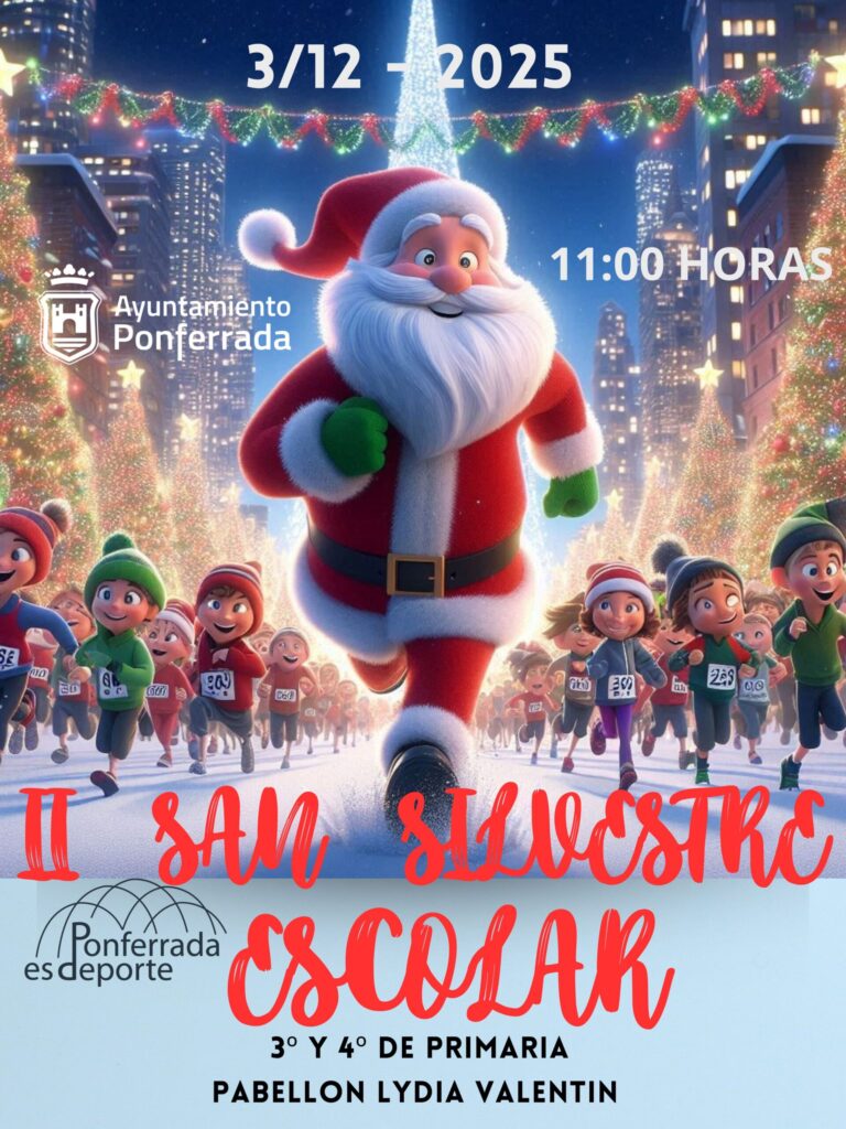 II SAN SILVESTRE ESCOLAR DE PONFERRADA cartel