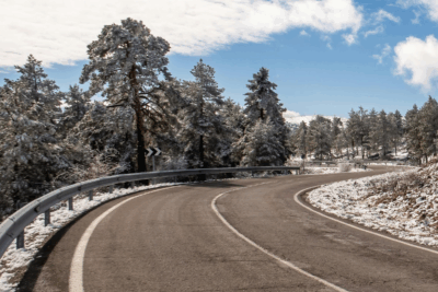 nieve en la montaña