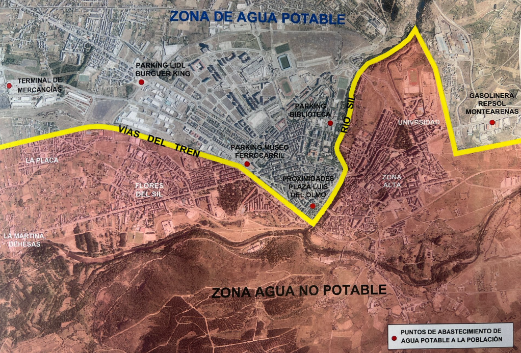 zona de agua potable no potable