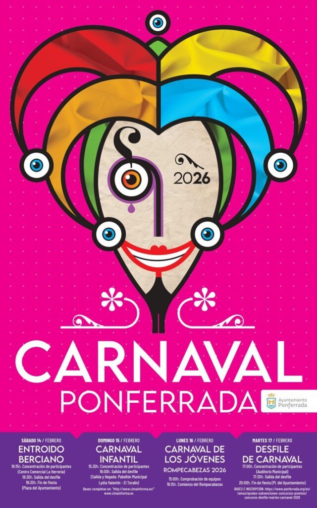 Cartel Carnaval en Ponferrada 2026
