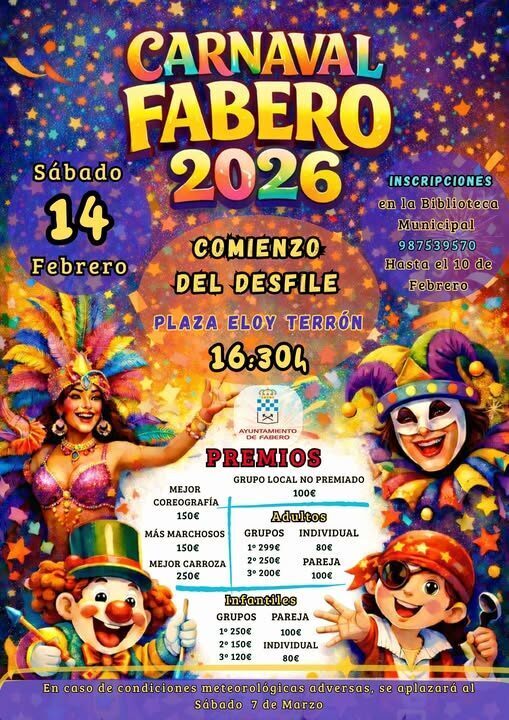 Cartel de carnaval de Fabero 2026