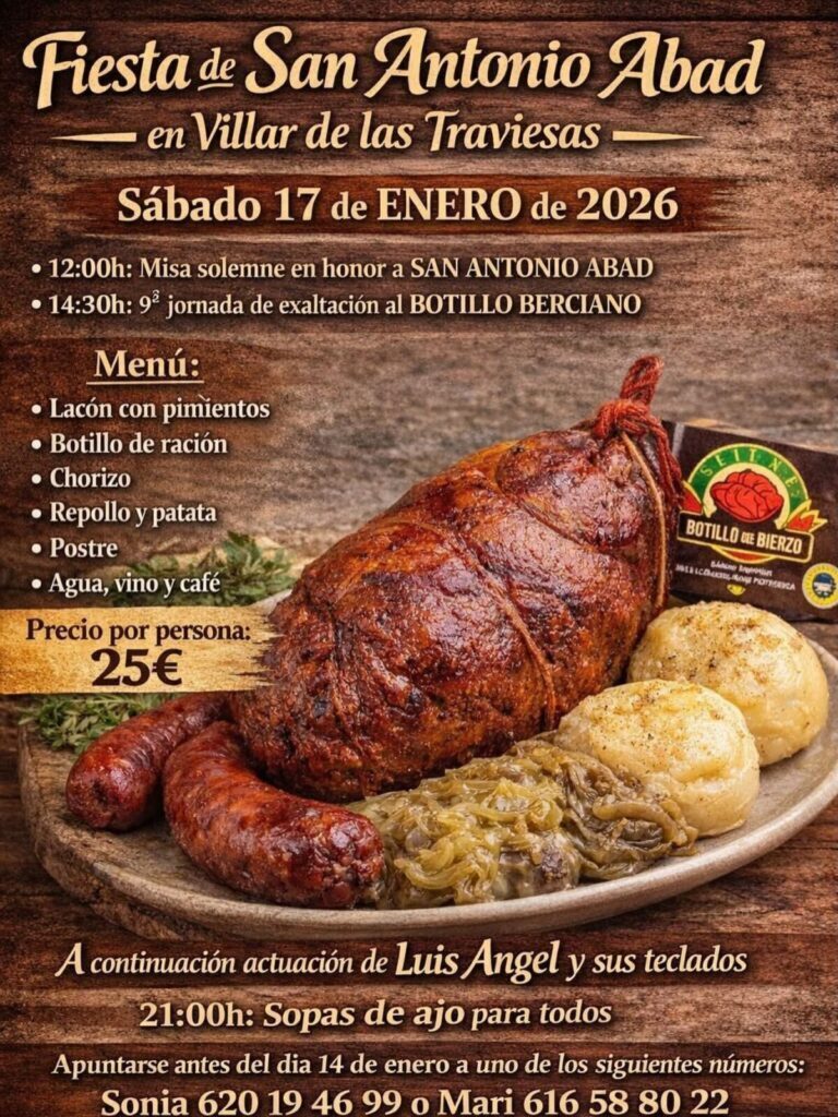 fiesta de san antonio abad en villar de las traviesas