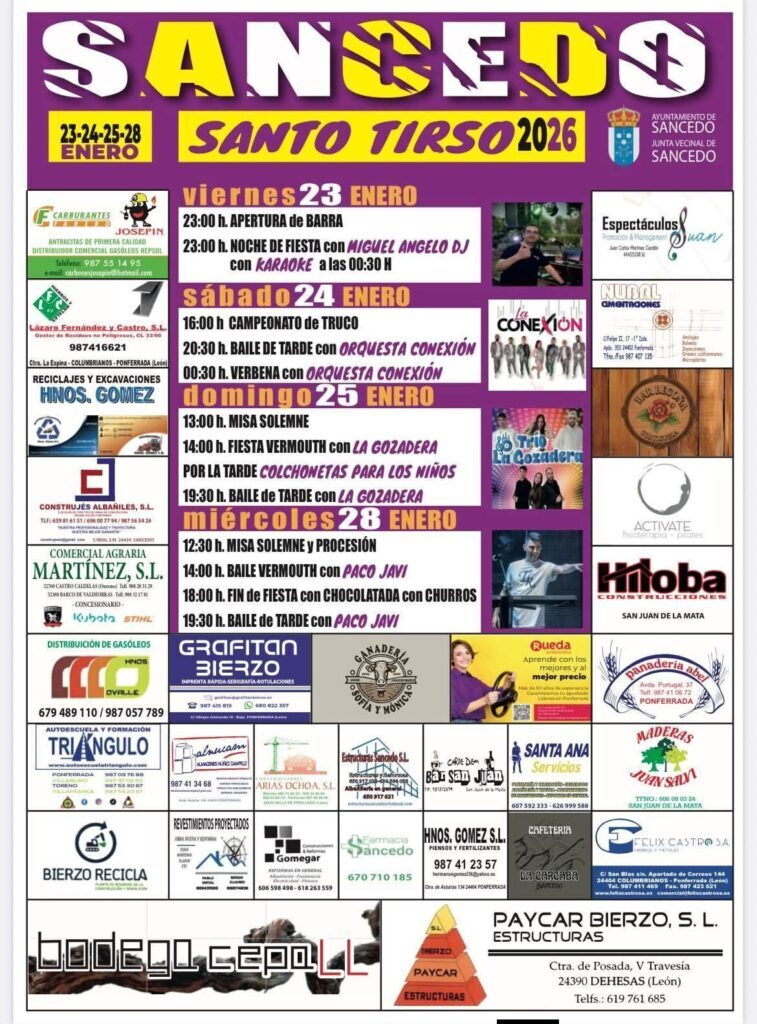 fiestas de santo tirso en sancedo