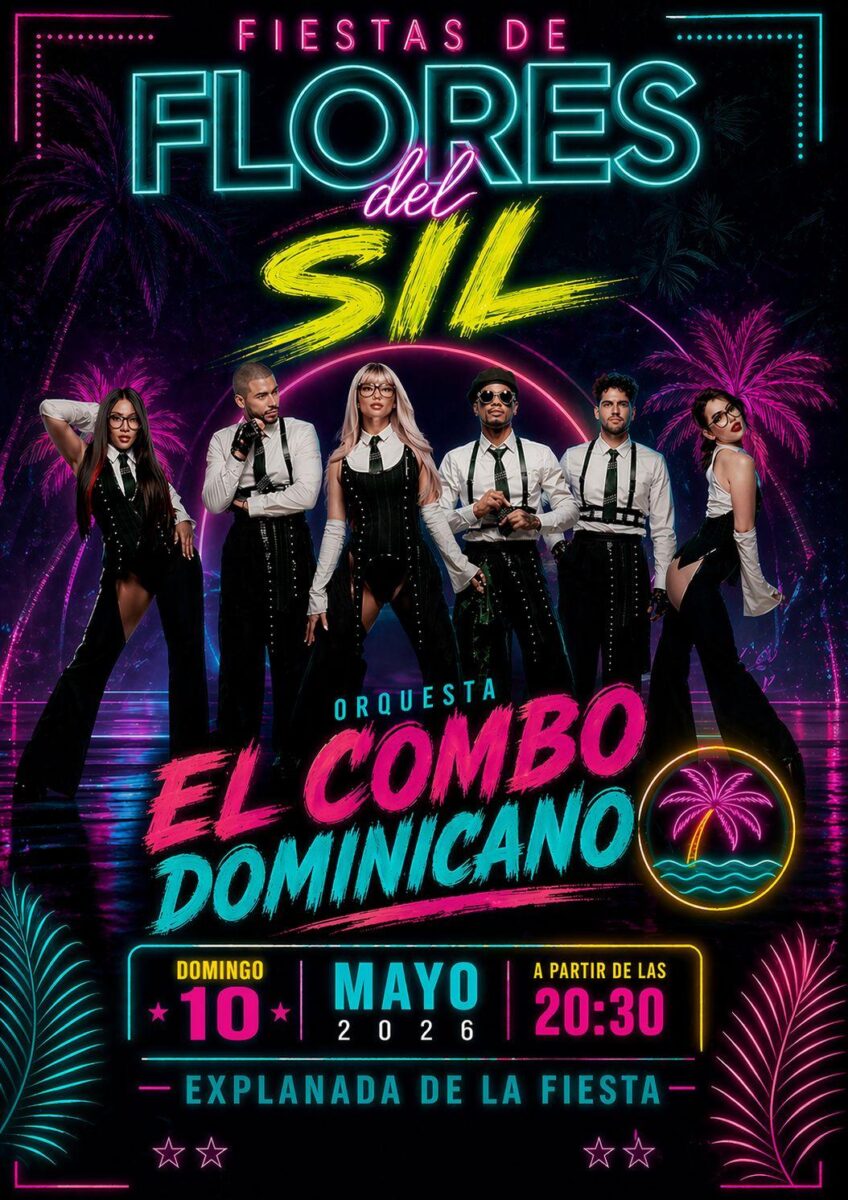 Cartel de la Orquesta El Combo Dominicano en Flores del Sil
