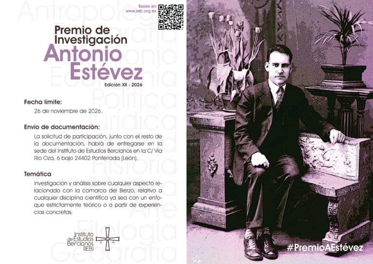 El Instituto de Estudios Bercianos convoca la XII edición del Premio de Investigación Antonio Estévez