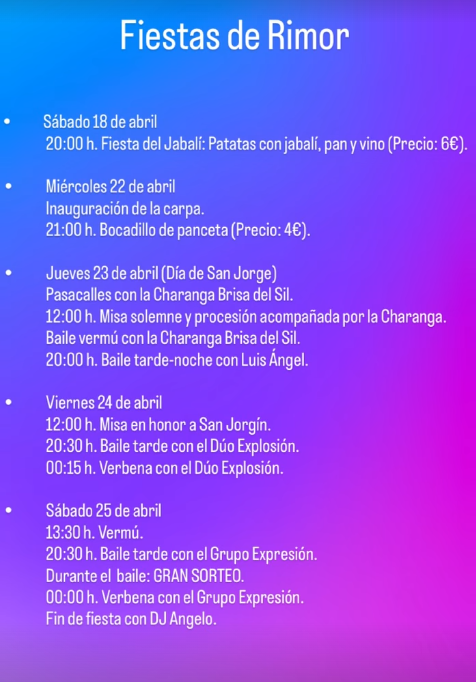 fiestas de san jorge en rimor