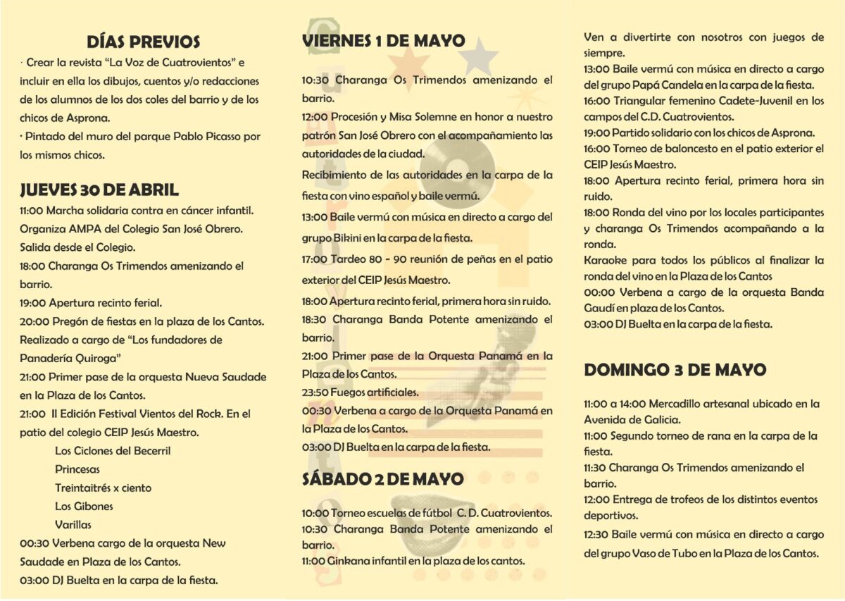 programa de fiestas cuatrovientos 2026 1