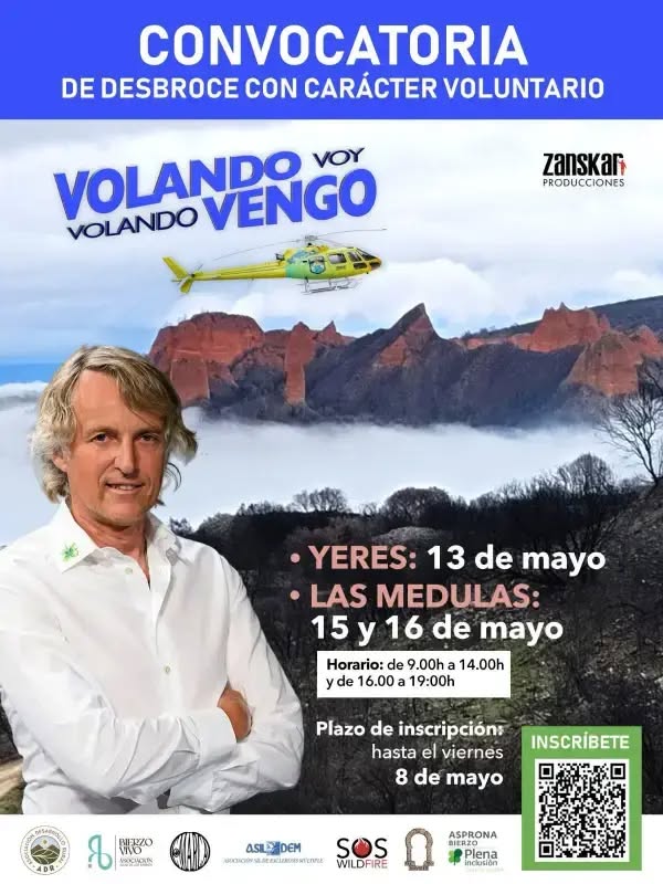 Desbroce en Las Médulas y Yeres Voluntarios para 'Volando Voy'