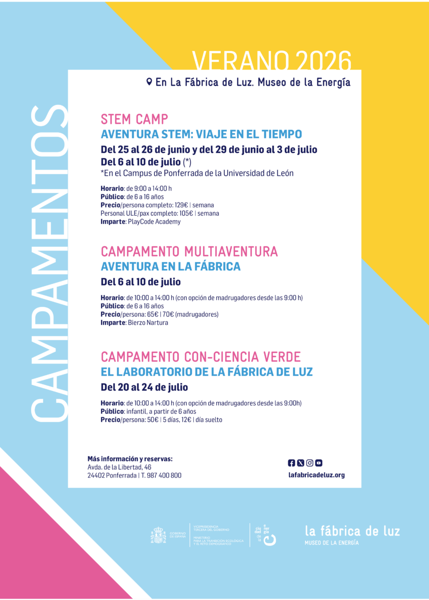 campamentos de verano en Ponferrada 2026 CIUDEN
