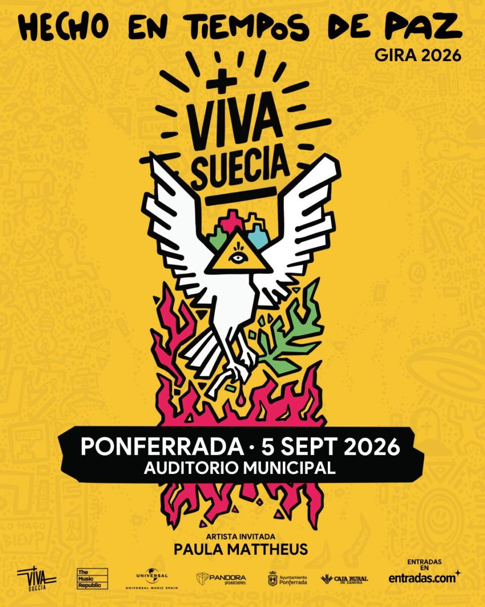 cartel viva suecia en ponferrada