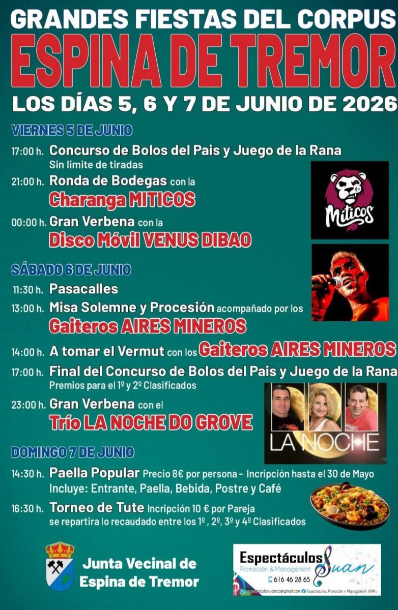 fiestas de la espina de tremor 2026