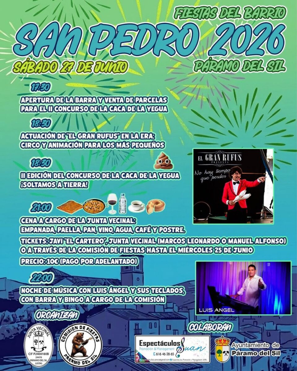 Fiestas de San Pedro 2026 en Páramo del Sil