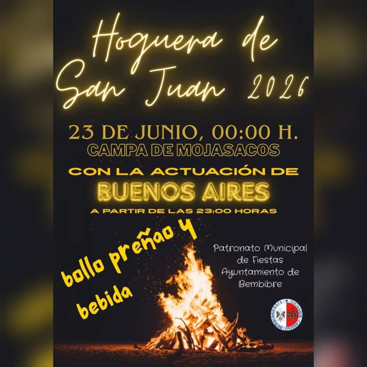Hoguera de San Juan 2026 en Bembibre