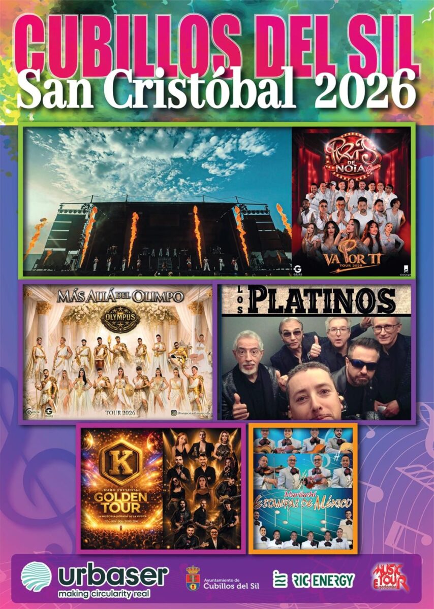cartel de actuaciones de las fiestas de cubillos del sil 2026