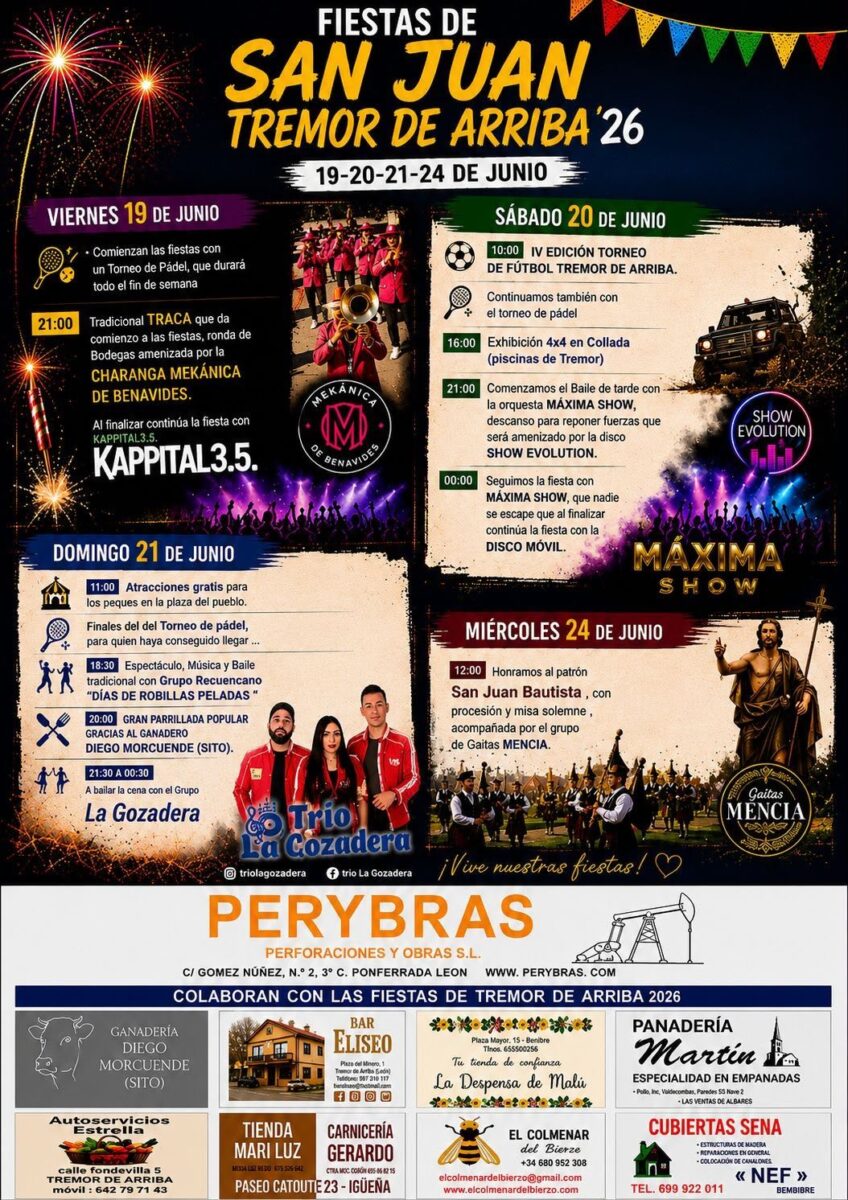 fiestas de tremor de arriba 2026