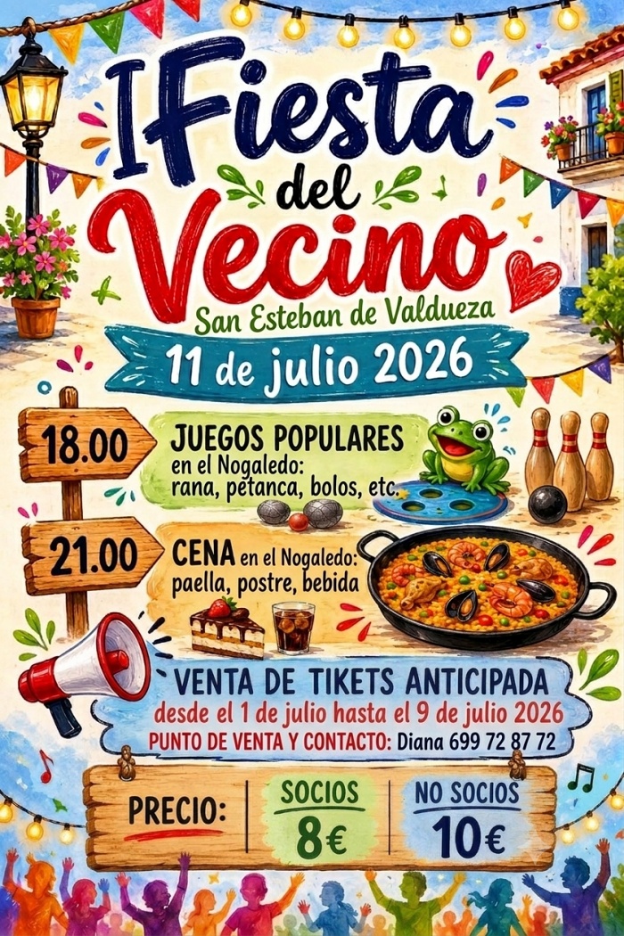 Fiesta del vecino en san esteban