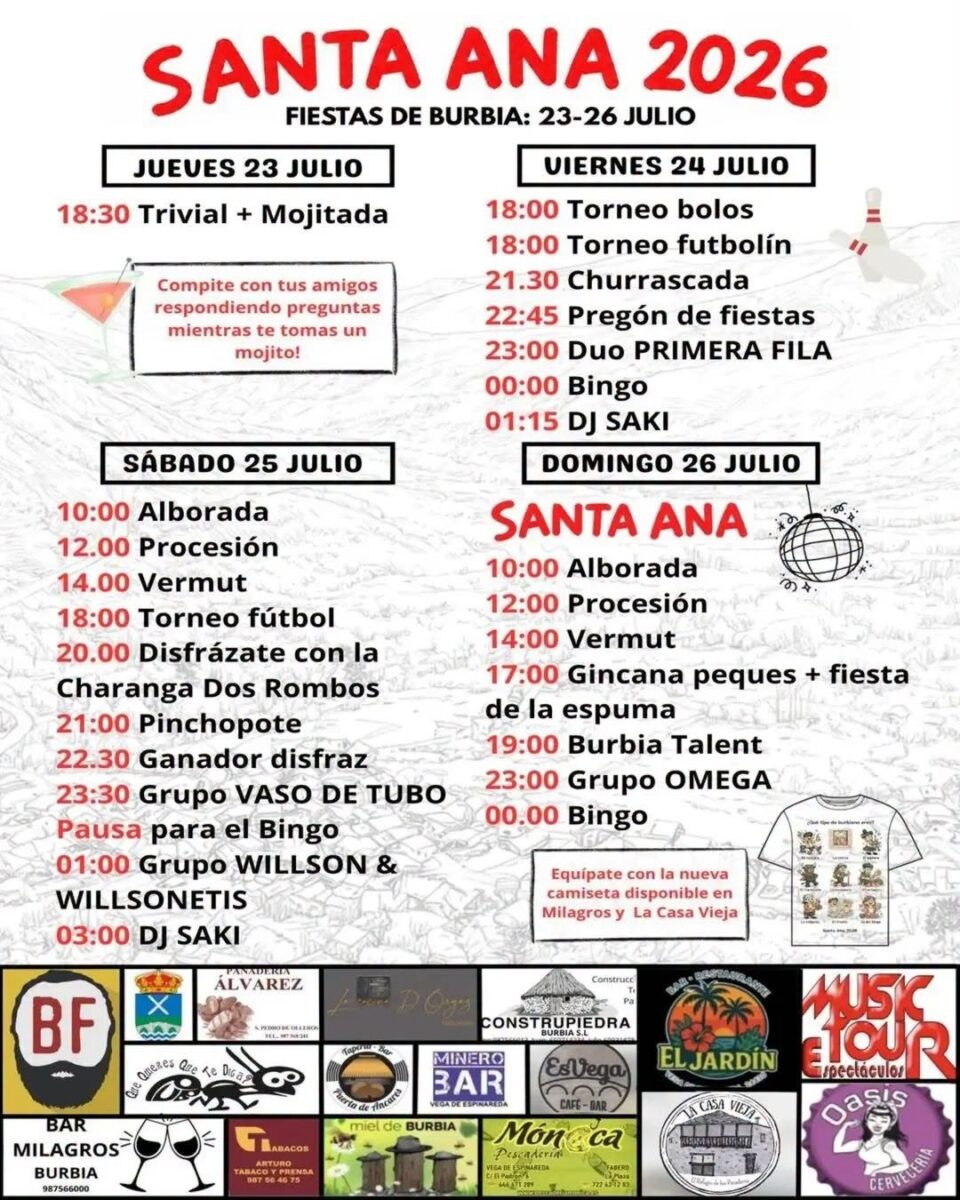 fiestas en burbia 2026