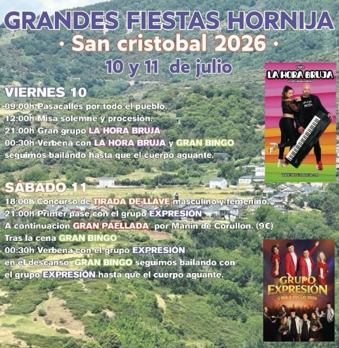 fiestas en hornija 2026