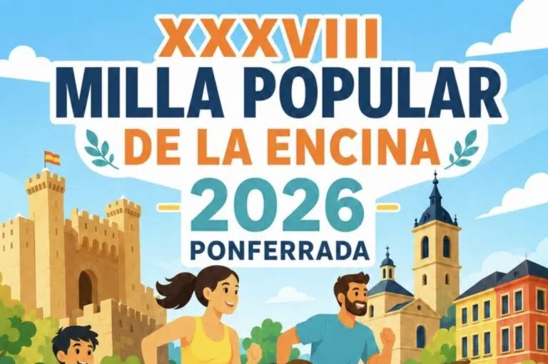 Cartel de la XXXVIII Milla Popular de la Encina 2026 en Ponferrada