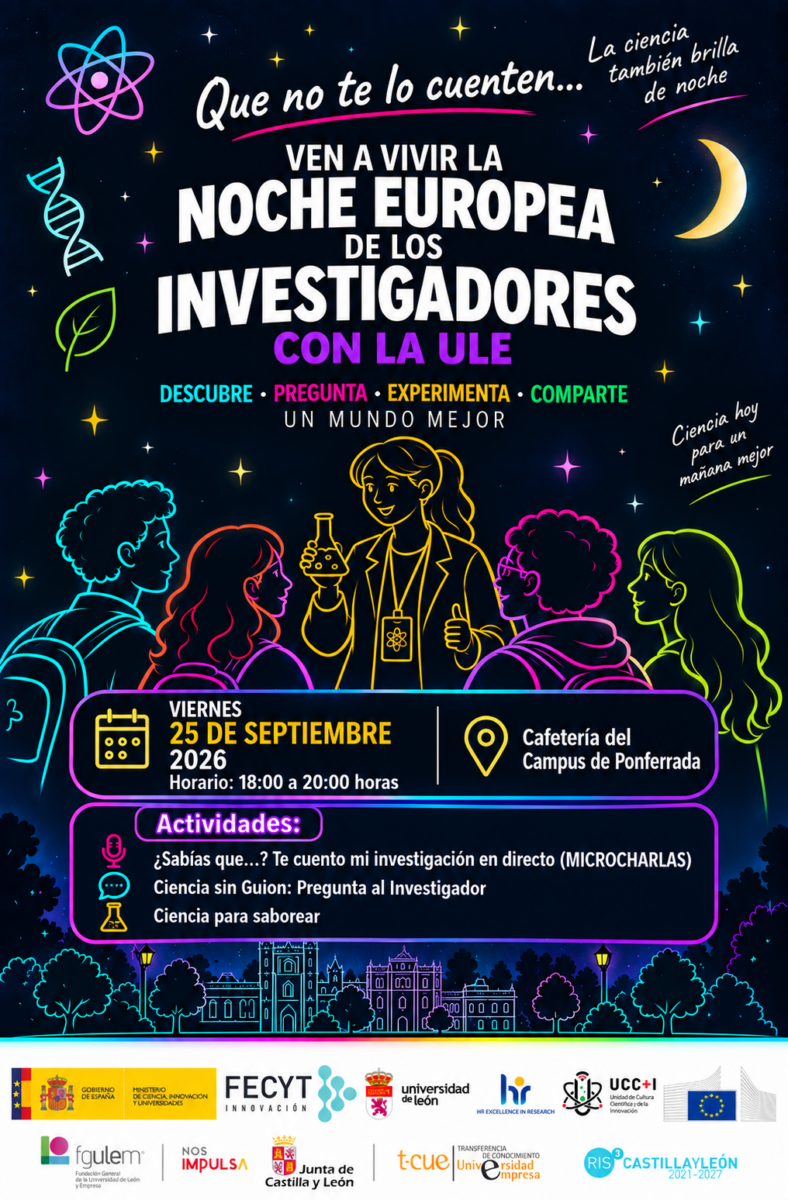 cartel Noche Investigadores_CAmpus Ponferrada