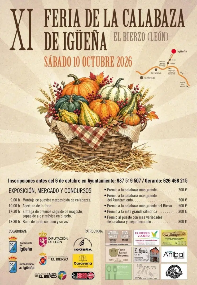cartel de la feria de la calabaza de igueña 2026