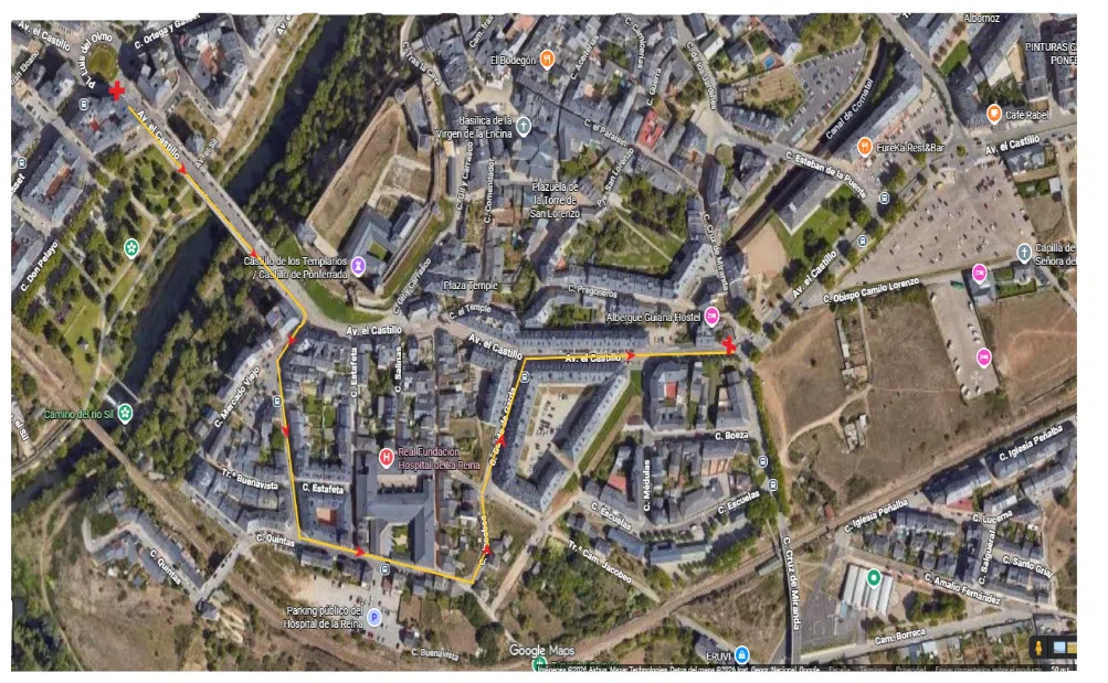 cortes de trafico «El verano se mueve» de Telecinco, en directo desde el Castillo de Ponferrada